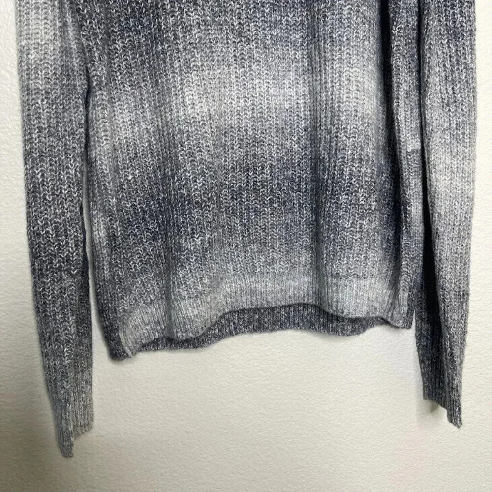Open Edit Sweater Mens Size XXL Turtleneck Ombre Grey Spacedye Knit Pullover